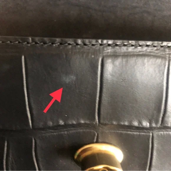 NWT $295 Coach Bowery Croc-Embossed Leather with Gold Crossbody Chain! - Picture 11 of 16